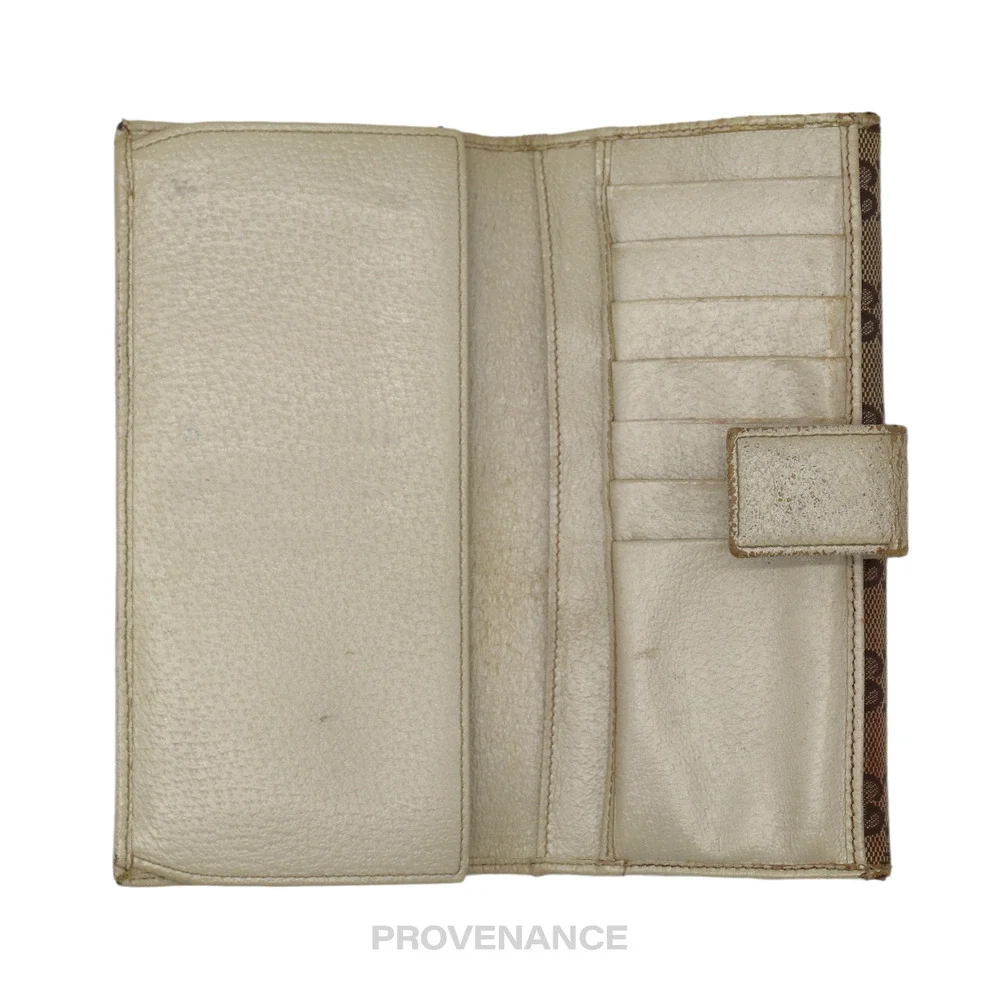🔴 Gucci Long Wallet - GG Canvas White - Picture 5 of 7